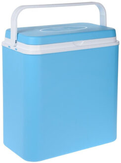 Excellent Houseware Koelbox - lichtblauw - 24 liter - 39 x 25 x 38 cm - kunststof/aluminium