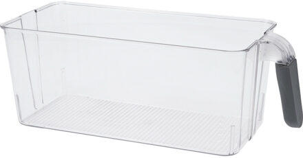 Excellent Houseware Koelkast/keuken organizer bak - transparant - kunststof - L30 x B13 x H11 cm - groente lade