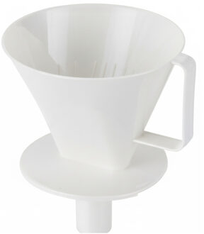 Excellent Houseware Koffie filter - maat 2 - wit - kunststof - koffiefilterhouder - voor onderweg