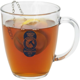 Excellent Houseware Koffie/thee glas - onbreekbaar kunststof - 380 ml - herbruikbaar