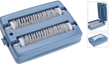 Excellent Houseware Kruimelborstel 17x11x5,5cm blauw