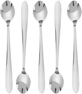 Excellent Houseware Lange Koffielepels/theelepels - 20x - RVS - 21 cm - latte macchiato - dessertlepels