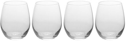 Excellent Houseware luxe sap/waterglazen - 4x stuks - 390 ml - Drinkglazen Transparant