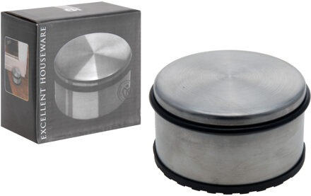 Excellent Houseware metalen Deurstoppers - met rubber ringen - Dia 11 cm - deurstops