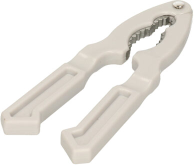 Excellent Houseware Notenkraker - lichtgrijs - metaal - kunststof - 18 cm - Keukengerei