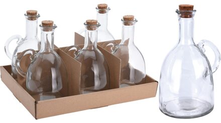 Excellent Houseware Olie/azijn fles glas 500ml Transparant