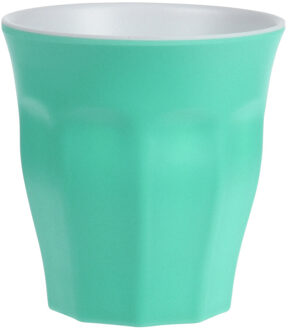 Excellent Houseware Onbreekbare kunststof/melamine groene drinkbeker 9 x 8.7 cm voor outdoor/camping