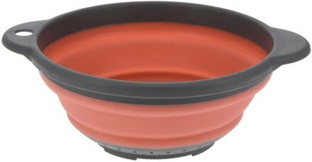 Excellent Houseware opvouwbaar vergiet - oranje/grijs - tpe - 23 cm