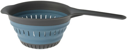 Excellent Houseware opvouwbaar vergiet - zwart/blauw - 37 x 19 cm - keuken