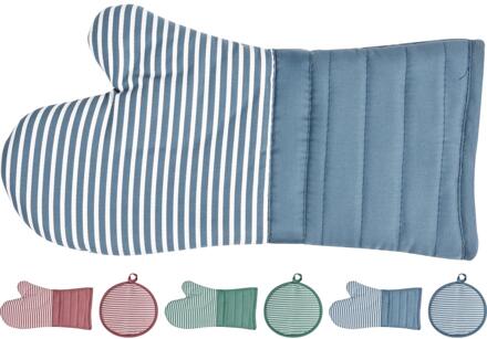 Excellent Houseware Ovenwant en pannenlap set 2-delig verschillende