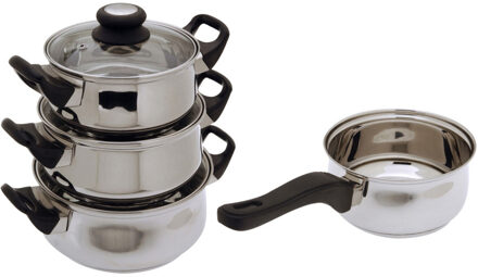 Excellent Houseware Pannenset 4-delig Zilver