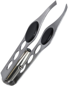 Excellent Houseware Pincet - met LED verlichting - 9,5 cm - Persoonlijke verzorging - Zilverkleurige pincet met lampje