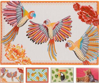 Excellent Houseware Placemat tropisch Polypropyleen oranje