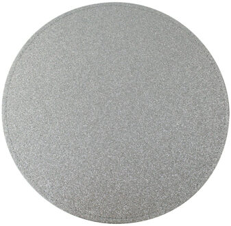 Excellent Houseware placemat - zilver - D33 cm - glitter - rond - Placemats Zilverkleurig