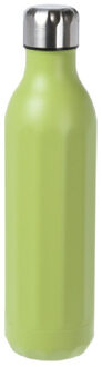 Excellent Houseware RVS thermosfles / isoleerfles voor onderweg 500 ml appeltjesgroen