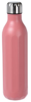 Excellent Houseware RVS thermosfles / isoleerfles voor onderweg 500 ml koraal rood