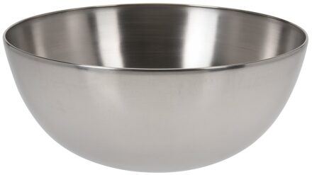 Excellent Houseware Salade schaal - RVS - zilver - Serveerschalen - Schaaltjes - D20 x H10 cm