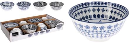 Excellent Houseware Schaal porselein Ø15,5xH7cm verschillende