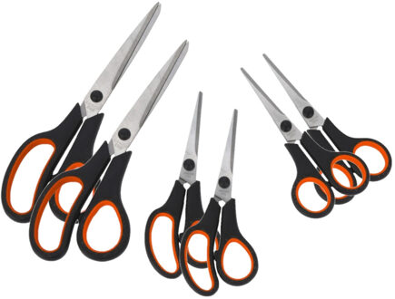 Excellent Houseware Scharenset - 6x stuks - 3 formaten - 14/15/21 cm