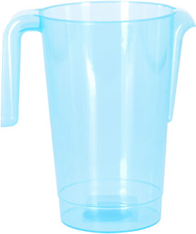 Excellent Houseware Schenkkan/waterkan - blauw - 1500 ML - kunststof - 20 x 18 x 20,5 cm