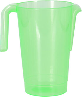 Excellent Houseware Schenkkan/waterkan - groen - 1500 ML - kunststof - 20 x 18 x 20,5 cm - Schenkkannen