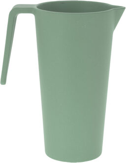 Excellent Houseware Schenkkan/waterkan - groen - 1500 ML - melamine - D10 x H21 cm - Schenkkannen