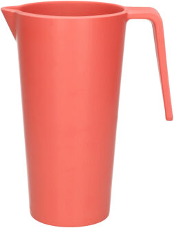 Excellent Houseware Schenkkan/waterkan - rood - 1500 ML - melamine - D10 x H21 cm
