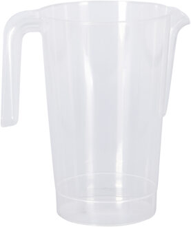 Excellent Houseware Schenkkan/waterkan - transparant - 1500 ML - kunststof - 20 x 18 x 20,5 cm