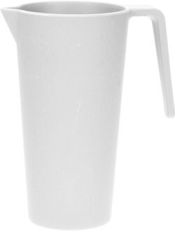 Excellent Houseware Schenkkan/waterkan - wit - 1500 ML - melamine - D10 x H21 cm