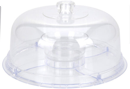 Excellent Houseware serveer plateau - 30 x 15 cm - kunststof - Gebak/Taart/Hapjes