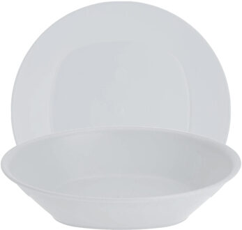 Excellent Houseware Serviesset 8-delig - kunststof - wit - 4 personen