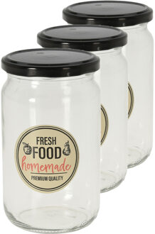 Excellent Houseware Set van 5x stuks voorraadpotten/weckpotten 720 ml glas met metalen schroefdeksel