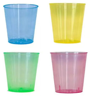 Excellent Houseware Shotglas - 20x - kleuren - kunststof? - 30 ml Multi