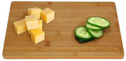 Excellent Houseware Snijplank bamboe hout - 35 x 20 cm - keuken serveerplanken