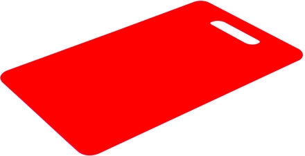 Excellent Houseware snijplank - rood - kunststof - 24 x 15 cm - Snijplanken