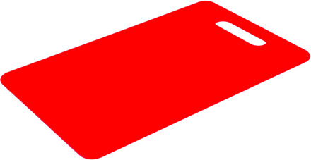 Excellent Houseware snijplank - rood - kunststof - 34 x 24 cm - Snijplanken