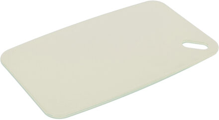 Excellent Houseware Snijplank voor keuken/voedsel - creme wit - Kunststof - 24 x 15 cm