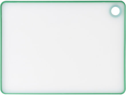 Excellent Houseware snijplank - wit/groen - kunststof - 33 x 23 cm - Snijplanken