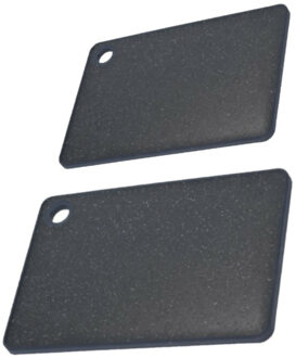 Excellent Houseware Snijplanken - set van 2 - kunststof - zwart - 27 en 33 cm