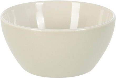 Excellent Houseware Soepkommen/serveer schaaltjes - Acapulco- porselein - D14 x H6.5 cm - creme - Stapelbaar