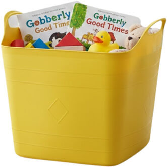 Excellent Houseware Storage solutions speelgoedmand - geel - 25 l - kunststof - 40 x 35 cm - opbergmand
