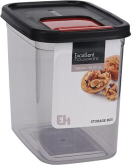 Excellent Houseware Strooibus kunststof 1600ml grijs