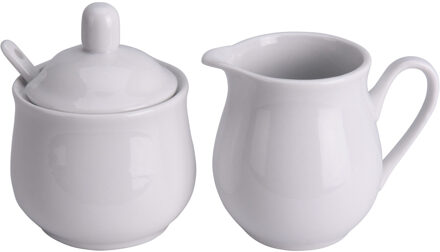Excellent Houseware suiker en melk dispensers porselein 10 cm