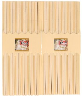 Excellent Houseware Sushi eetstokjes/chopsticks - 36x paar - bamboe hout naturel - Chinees/japans