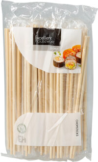 Excellent Houseware Sushi eetstokjes/chopsticks - 50x paar - bamboe hout - naturel - Chinees/japans