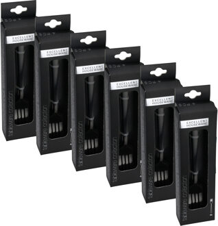 Excellent Houseware Taart/gebak vorkjes - 24x stuks - zwart - RVS - 15 cm - verjaardag/feest vorkjes