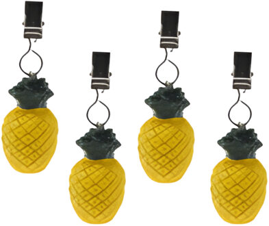 Excellent Houseware Tafelkleedgewichtjes - 4x - ananas - kunststeen