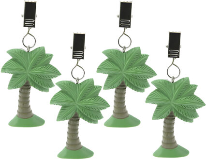 Excellent Houseware Tafelkleedgewichtjes - 4x - palmboom - steen