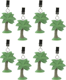 Excellent Houseware Tafelkleedgewichtjes - 8x - palmboom - steen