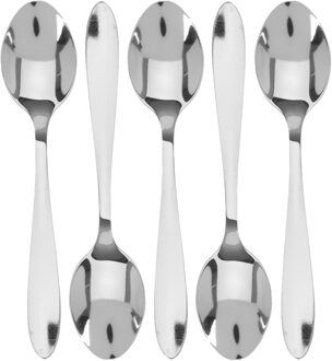 Excellent Houseware Theelepels - 30x stuks - 15 cm - RVS - Koffielepeltjes - kleine thee lepeltjes